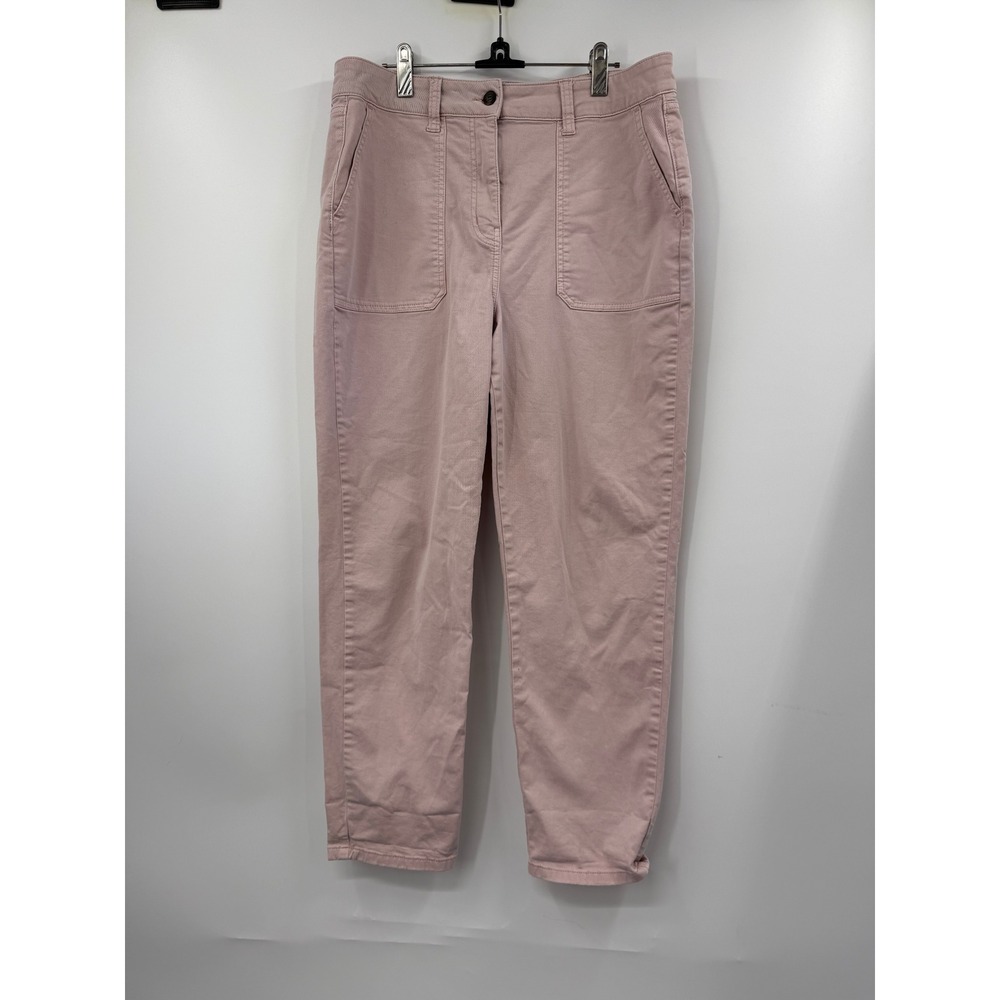 Boden Richmond Utility Straight Leg Pants Dusty Rose Pink High Rise US 10 - Picture 2 of 10